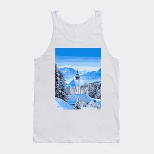 Snowy Church - Landscape Tank Top